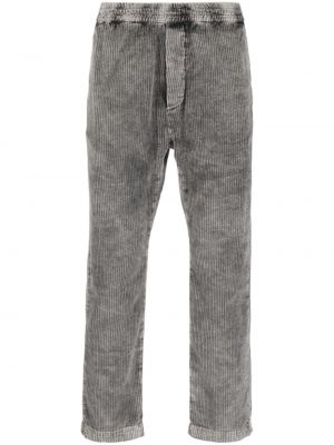 Pantaloni dritti di velluto a coste di cotone Barena grigio