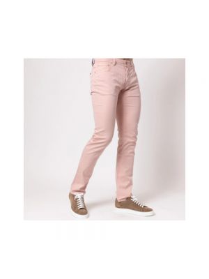 Jeansy skinny bawełniane Jacob Cohen różowe