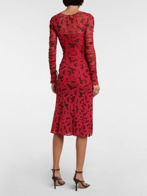 Průsvitné midi šaty s potiskem Diane Von Furstenberg