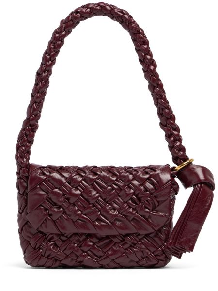 Læder mini taske Bottega Veneta rød