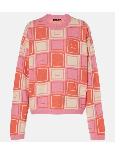 Jacquard uld striktrøje Acne Studios