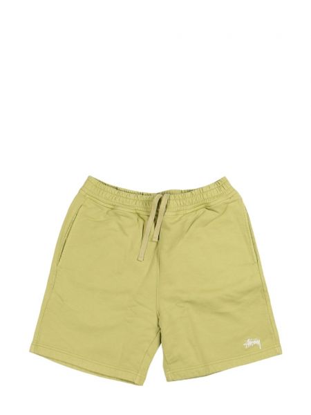 Puuvilla shortsit Stüssy vihreä