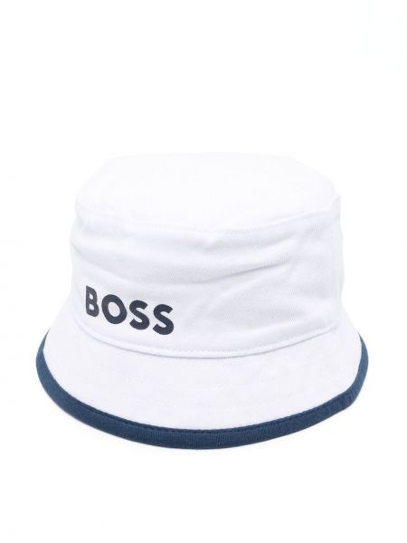 Cappello con stampa Boss Kidswear bianco