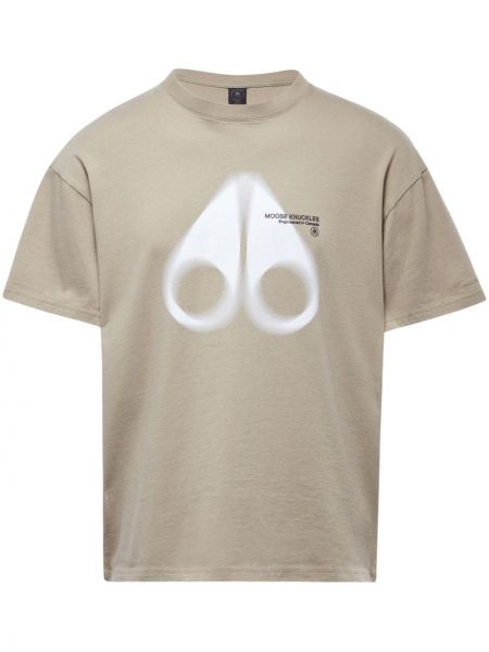 T-shirt mit print Moose Knuckles grün