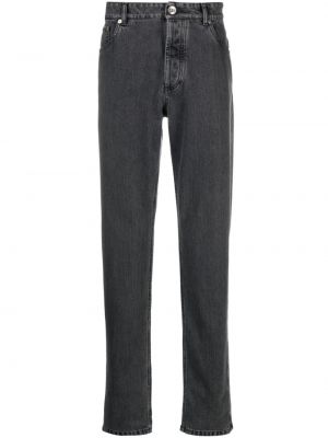 Jeans skinny slim en coton Brunello Cucinelli gris