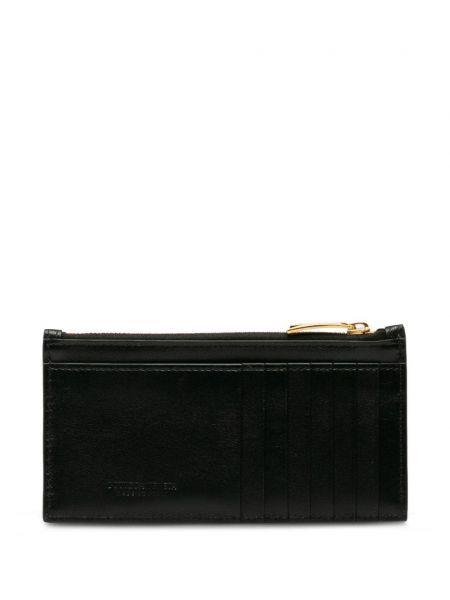 Kožená peněženka na zip Bottega Veneta Pre-owned černá