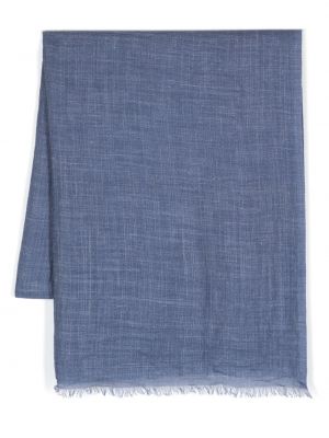 Fular de mătase cu gradient Brunello Cucinelli albastru