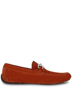 Pantofi loafer din piele de căprioară Ferragamo roșu