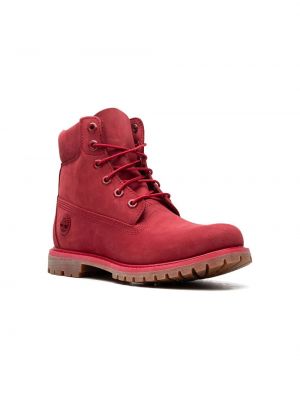 Nepremokavé členkové topánky z nubuku Timberland červená