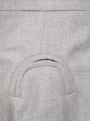 Hedvábné vlněné kalhoty Blazé Milano šedé