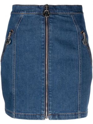 Džínsová sukňa na zips Moschino modrá