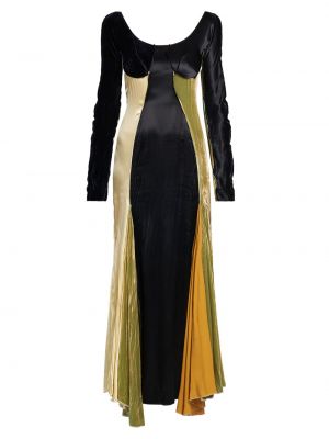 Асимметричное длинное платье Marni черное