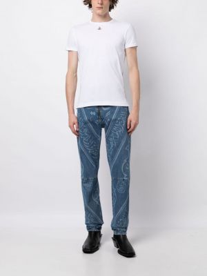 Medvilninis siuvinėtas marškinėliai Vivienne Westwood balta