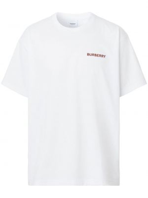 T-shirt ricamato Burberry bianco