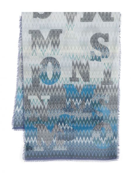 Echarpe à imprimé Missoni bleu