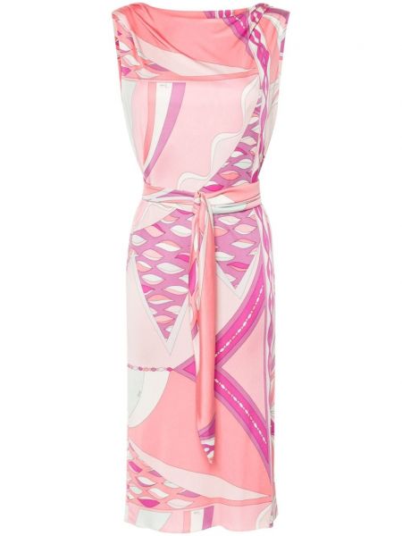 Ίσιο φόρεμα με σχέδιο Pucci Pre-owned ροζ