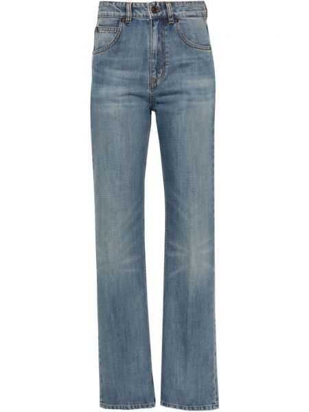 Slim fit skinny fit džínsy s vysokým pásom Victoria Beckham modrá