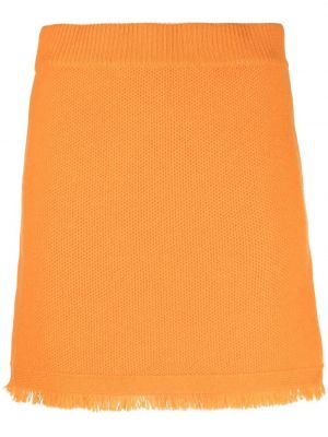 Кашмирена пола с ресни Lisa Yang оранжево