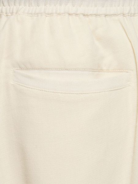 Βαμβακερό παντελόνι Baziszt λευκό