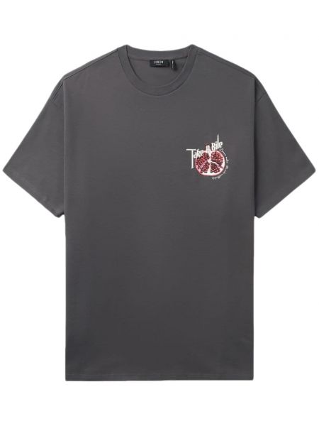 Kokvilnas t-krekls ar apdruku Five Cm pelēks