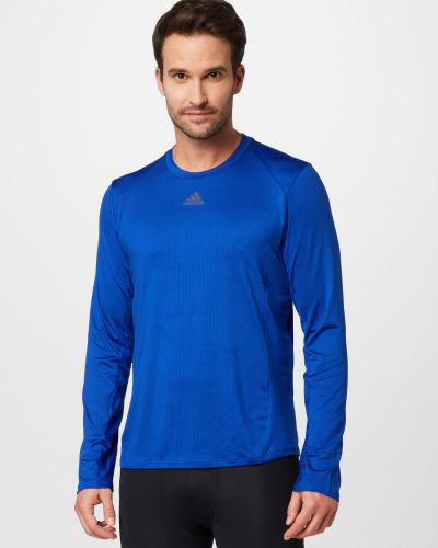 T-shirt a maniche lunghe in maglia Adidas Sportswear blu