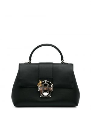 Кожени чанта Dolce & Gabbana Pre-owned черно