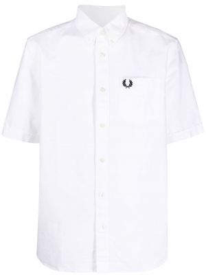 Памучна риза Fred Perry бяло