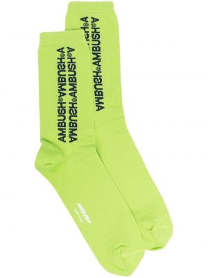 Памучни чорапи с принт Ambush зелено