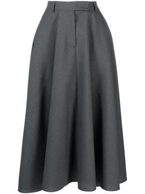 Plisované vlněné midi sukně Officine Generale šedé