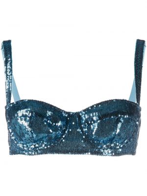 Sujetador con lentejuelas Dolce & Gabbana azul