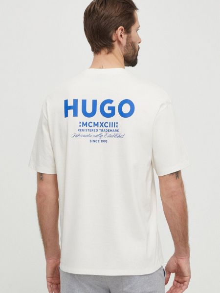 Bavlněné tričko s potiskem Hugo Blue