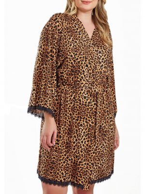 Кружевной леопардовый халат Icollection