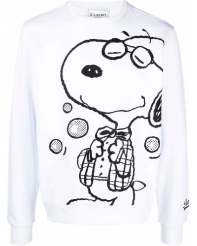 Trykt sweatshirt Iceberg hvit