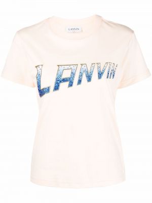 Camiseta con estampado Lanvin rosa