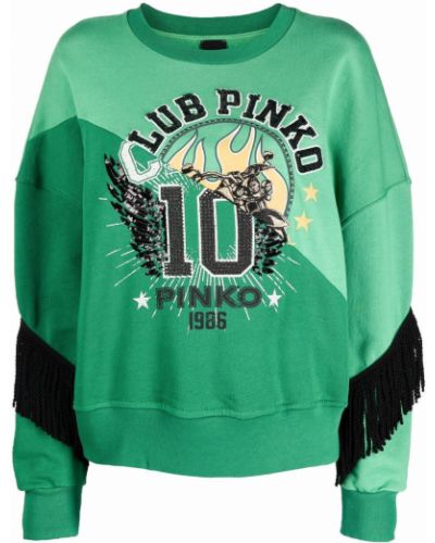 Jersey con estampado de tela jersey Pinko verde