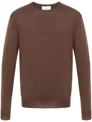 Sweter wełniany Lardini brązowy