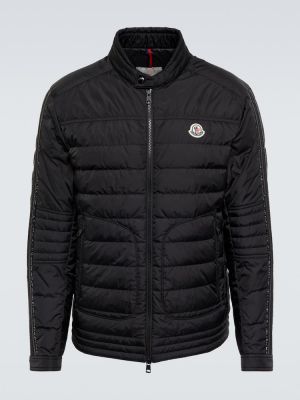 Nylonowe kurtka lekka w piórka casual Moncler - сzarny