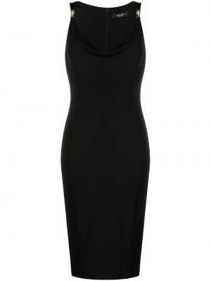 Sukienka koktajlowa dopasowana Versace czarna