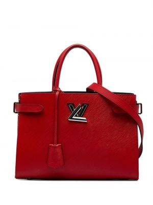 Geantă shopper din piele Louis Vuitton roșu