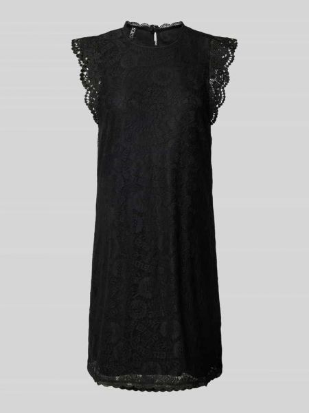 Sukienka mini koronkowa Pieces czarna