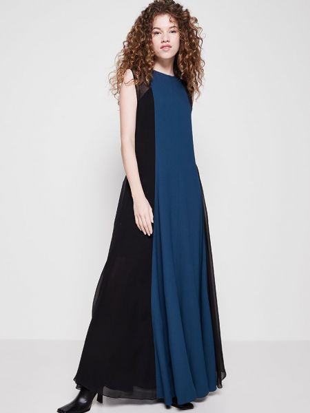 Sukienka długa Nina Ricci niebieska