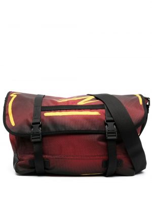 Чанта за ръка с принт с абстрактен десен Moschino червено