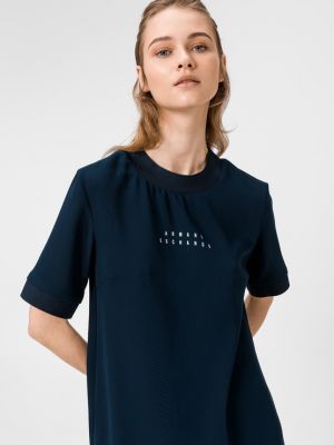 Poliészter ruha Armani Exchange - kék