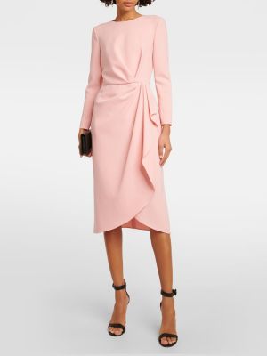 Jersey midi ruha Carolina Herrera rózsaszín