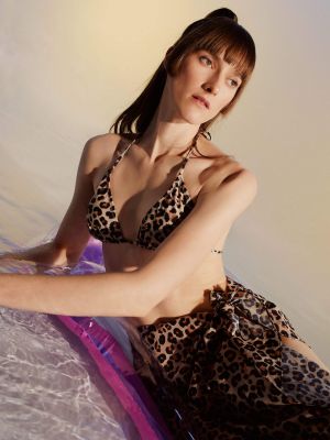 Bikini cu imagine cu model leopard Defacto
