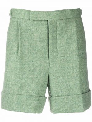 Shorts ajustées en tweed Thom Browne vert