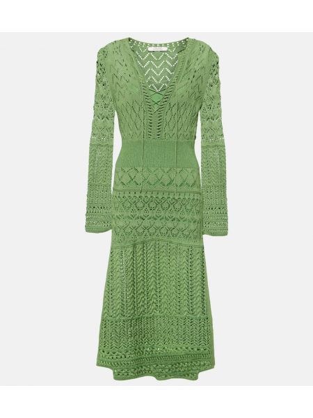 Midi haljina s čipkom Dorothee Schumacher zelena