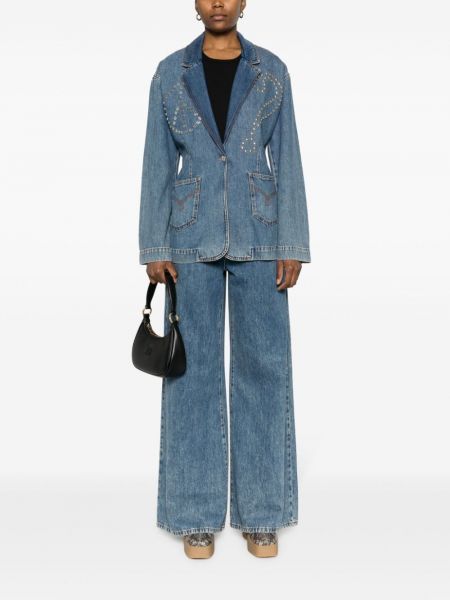 Džinsa jaka ar radzēm Moschino Jeans zils