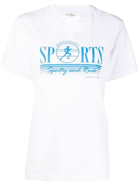 T-shirt Sporty & Rich vit