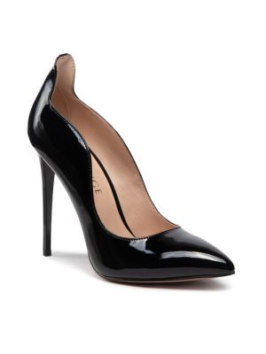 Полуотворени обувки с ток Eva Minge черно